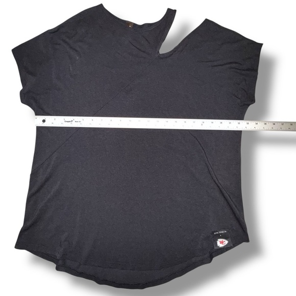 KIYA TOMLIN Black Kansas City Chiefs Cut Out Tri-Blend Shirt - XXL Black - Picture 10 of 15